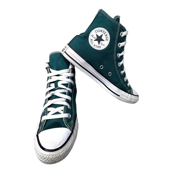 Converse Unisex All Star High A04544F Green White Sneakers Shoes Size 6 Men 8 W - Picture 2 of 16